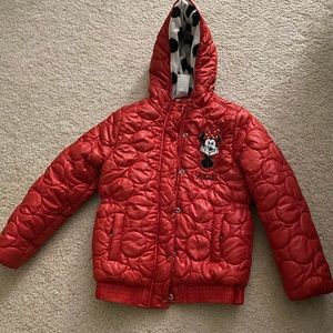 Girls Red Minnie Mouse Jacket